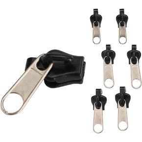 6Pcs Black Universal Instant Fix Zipper Repair Kit Replacement Zip Slider Teeth Zippers Durable Design Arts, Crafts and Sewing Zippers Supplies