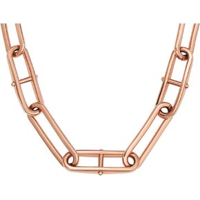 Fossil Women's Heritage D-Link Rose Gold-Tone Stainless Steel Chain Necklace, Color: Rose Gold (Model: JF04670791)