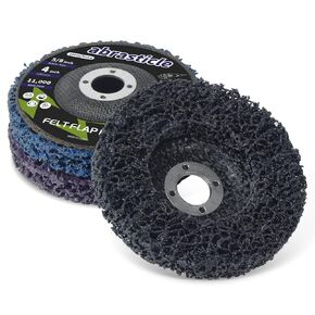 10 Pcs 4-1/2 Inch Poly Strip Wheel Disc Rust Remover Wheel, 7/8" Angel Grinders Clean Tool, Strip Discs for Angle Grinder Remove Rust Paint Clean Welds Paint Grinding Wheel Blue