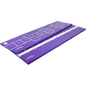 Tumbl Trak Hopscotch Mat, with Hopscotch Squares on One Side and Numbered Line on the Other Side for Long Jump, 3-Feet Width x 12-Feet Length x 1-3/8-Inch Height