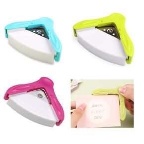 3 Pack Corner Rounder Punch, R5 Paper Punch Corner Cutter Tool for DIY Paper Crafts Laminate Photo Corner Scrapbooking Card Making Corner Rounder Punch 5 mm(3 Colors)