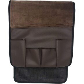 Wanty Velvet Sofa Couch Chair Armrest Soft Caddy Organizer Holder for Remote Control, Cell Phone, Book, Pencil (Brown) in Kuwait