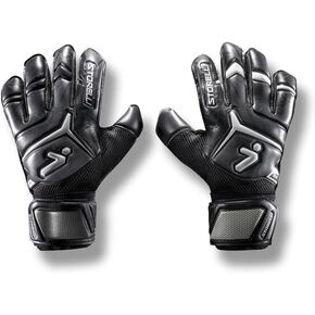 قفازات حارس المرمى Storelli Gladiator Elite 2.0 | قفازات حارس المرمى لكرة القدم عالية الأداء مع أشواك الأصابع | حماية ممتازة للأصابع واليد | أصفر مسود in Kuwait