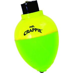 Betts Mr. Crappie RP78P-3YG Rattlin Round and Pear Floats, 7/8-Inch, 3-Pack, Yellow/Green