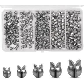 Split Shot Fishing Weights Sinker Kit, 180/210pcs Removable Split Shot Weight Sinker Fishing Egg Weight Fishing Line Weight Fishing Sinker and Weight Clip On Weights Bass Fishing Freshwater