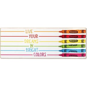 Open Road Brands Crayola You Brighten My Heart Wood Wall Decor - Fun Crayon Decoration for Teachers or Kids - Great Gift Idea