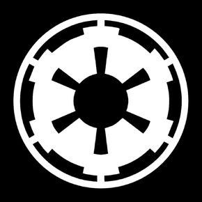 SW Imperial Galactic Empire Weatherproof Vinyl Decal - [White][5"]