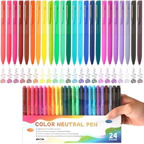 Green Retractable Gel Pens,Colored Gel Pens 10 Color Set Colorful Multi-color Ink 0.5mm Fine Point Comfort Grip Quick Drying for Journals Notebooks Planners Calendars Notes Drawing Crafts