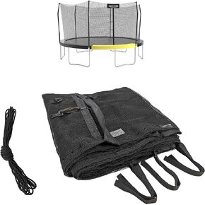 Trampoline Pro Replacement Trampoline 14ft Safety Enclosure (Net Only) for 6 Angled Poles (Poles are Not Included) UV and Weather Resistant Trampoline Net with Straps