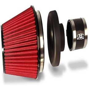 3.5" Performance Filter Kit - Includes Composite velocity stack - Black, filter, and silicone hose kit