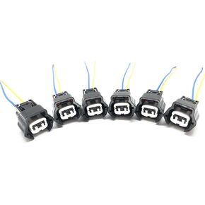 6Pcs Fuel Injectors Harness Connector Plug Replacement for Nissan Frontier 3.3L 2002-2004 for Nissan Xterra 2.4L 3.3L 2002-2004 16600-38Y10 16600-5S700 16600-5S701