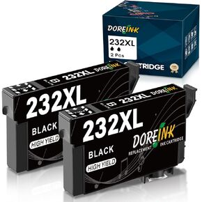 خراطيش حبر سوداء 232XL، متوافقة مع خرطوشة حبر Epson 232، بديلة لخراطيش حبر الطابعة Epson xp-4200، Epson wf-2930 XP-4205 Workforce wf-2950، 232xl أسود in Kuwait