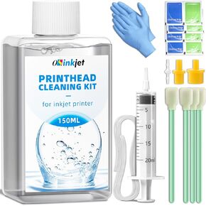 Printhead Cleaning Kit, 150ml Best Printer Cleaning Kit for Epson Printer Nozzle Cleaning, Print Head Cleaning Kit for HP Printer Head, Printer Cleaner Solution for Canon Inkjet Printers