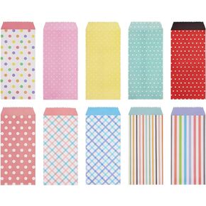Penta Angel Colored Letter Envelops 50Pc 10 Designs Cute Invitation Gift Note Card Budget Business Envelops for Holiday Money Cash Checks Invoices