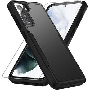 for Galaxy S21 FE 5G Case,Samsung S21 FE Case,with Screen Protector [Military Grade Drop Tested] Heavy-Duty Tough Rugged Shockproof Protective Case for Samsung Galaxy S21 FE 5G, Black