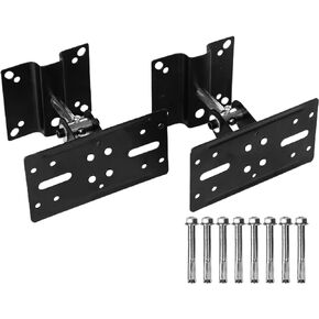 دعامة تثبيت على السقف لمكبر الصوت، حامل حامل مكبر الصوت، حامل حامل مكبر صوت خلفي قابل للدوران والإمالة، عالمي لمكبرات الصوت الفضائية يدعم ما يصل إلى 33 رطل عبوتين، أسود in Kuwait