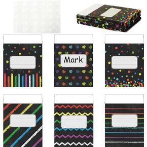 48 Pcs Class Library Jobs Bulletin Board Pocket Chart Set Colorful Class Jobs Envelopes Black White Stripe Brights Classroom for Back to School