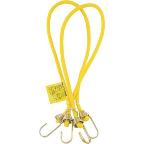 Multipurpose Mini Bungee Cord with Steel Hook for Tarps, Tents, Camping Accessories and Auto Park Accessories (14 inch X 2, Pink)