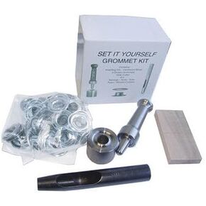 C. S. Osborne & Co. No. K232-4 "Set it Your Self" Home/ Hobby Tool and Grommet Kit - NICKEL Size 4 (MPN # 13268)
