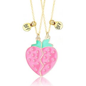 Best Friend Necklace Gifts Friendship Necklace Matching Magnetic Pineapple Watermelon BFF Necklace for 2 Girls Friendship Gifts