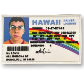 McLovin Superbad PVC Patch - Funny Meme Patches, Humorous Military Tactical Morale Patch with Hook and Loop Fastener, Cute Patches for Backpacks, Military Uniforms, Jeans, Jackets, Vests, Hats & More