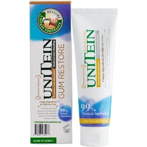 Gum Restore Toothpaste, Improves and protects damaged & bleeding gums, Breaks Down Plaque, Resists Tarter, Plant-based Formula, 99% Natural Ingredients, Free of Fluoride, Triclosan, Microbeads