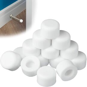 20PCS Rubber Door Bumper Tips Replacement 0.39 Inch Door Stoppers for Bottom of Door Door Stop Caps Door Stopper Bumpers for Wall and Floor Protection White