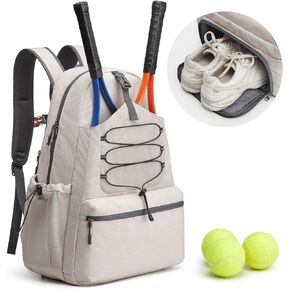 G4Free Tennis Bag, Tennis Backpack for Women Men, Large Pickleball Bag, Holds 4 Rackets with Shoe Compartment