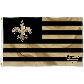 New Orleans Saints USA American Nation Stripes 3x5 Grommet Flag