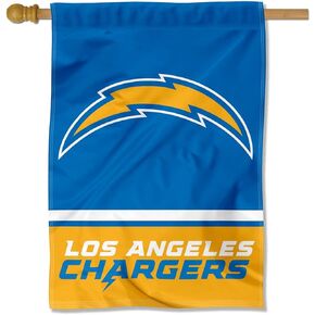 Los Angeles Chargers Wordmark Logo Double Sided Banner Flag