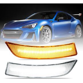 LED Front Bumper Fender LED Amber Side Marker Light/Running Lights/DRL For 2022-2023 Subaru BRZ Toyota GR86 Clear Lens