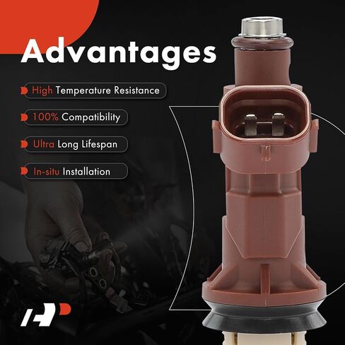 A-Premium Set of 6 Fuel Injectors Compatible with Toyota Tacoma, Tundra, 4Runner 1999 2000 2001 2002 2003 2004, V6 3.4L, Naturally Aspirated, Replace# 2320962040 in Saudi Arabia