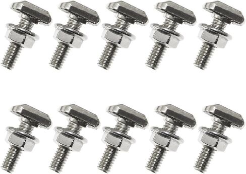 10 قطعة M6x20mm مسامير معدنية مجلفنة T مع 10 قطعة M6 شفة صواميل مجموعة ملحقات الألومنيوم الصناعي in Saudi Arabia