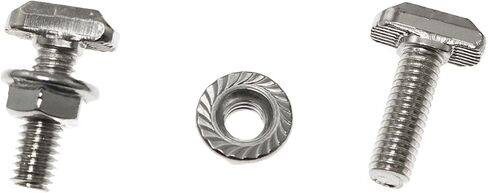 10 قطعة M6x20mm مسامير معدنية مجلفنة T مع 10 قطعة M6 شفة صواميل مجموعة ملحقات الألومنيوم الصناعي in Saudi Arabia