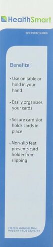 Healthsmart 640-9010-0000 - حامل بطاقات لعب طاولة المروحة، لعبة البوكر، رومي، بينوكل، يحمل 15 بطاقة، زوج واحد، أزرق in Kuwait