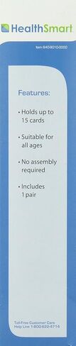 Healthsmart 640-9010-0000 - حامل بطاقات لعب طاولة المروحة، لعبة البوكر، رومي، بينوكل، يحمل 15 بطاقة، زوج واحد، أزرق in Kuwait