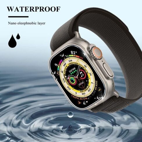 T Tersely (3 Pack Glass Screen Protector for Apple Watch Ultra 2/1 49MM (2023 2022), Tempered Glass Full Cover HD Clear Film Guard in Saudi Arabia