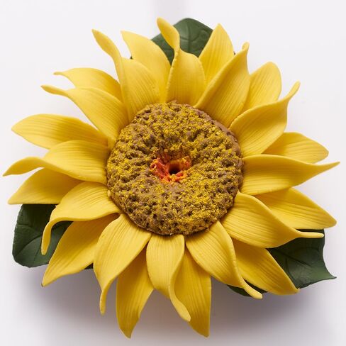 Handmade Sunflower Incense Holder for Sticks, Ceramic Flower Incense Sticks Burner, Decorative Sunflower to Light up The Space in Saudi Arabia
