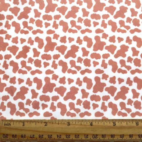 David accessories Double Brushed Poly Knit Fabric Fruit Cow Pattern Printing Fabric 4 Way Stretch Spandex Knitting Fabric DBP Fabric by The Yard for Clothes Dress (Cow Pattern) in Saudi Arabia