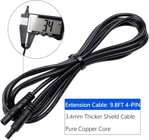 4 Pin Backup Camera Extension Cable 4P Dash Cam Rear View Camera Extension Cord, Mirror Dashcam Rear Camera Extension Cable, Reverse Camera Extension Wire (4Pin-10Ft) in Saudi Arabia