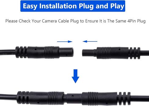 4 Pin Backup Camera Extension Cable 4P Dash Cam Rear View Camera Extension Cord, Mirror Dashcam Rear Camera Extension Cable, Reverse Camera Extension Wire (4Pin-10Ft) in Saudi Arabia