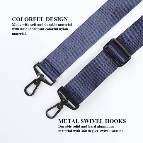 Adjustable 55 Inch Soft Padded Shoulder Strap Replacement with Metal Hooks for Laptop Bag Camera Travel Case in Saudi Arabia