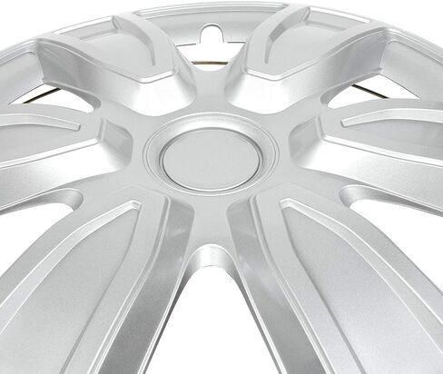 مجموعة ECCPP 4 قطع مقاس 15 بوصة غطاء عجلة Hubcap فضي من OEM بديل كامل للعروة متينة - غطاء خارجي حديث وأنيق لاستبدال إطارات السيارات - غطاء Snap On Hubcap - لـ 09-18 Toyota Camry Corolla in Saudi Arabia