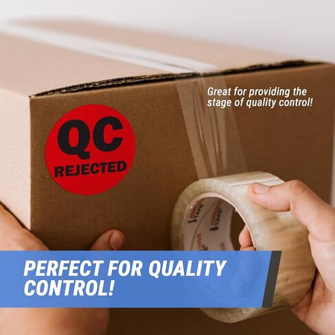 300 QC Hold Stickers, 2 x 2 Inch Quality Hold Stickers Inventory Quality Control QC Inspection Maintenance Warehouse Management Organization Labels - 1 Roll of 300 in Saudi Arabia