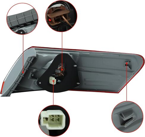مصباح فرامل خلفي خلفي للسائق على الجانب الأيسر متوافق مع Toyota Camry 2010-2011 (الطراز الفرعي: Base، LE، SE، XLE) in Kuwait