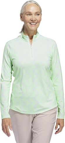 adidas Women's Ultimate365 Printed Quarter-Zip Mock in Saudi Arabia