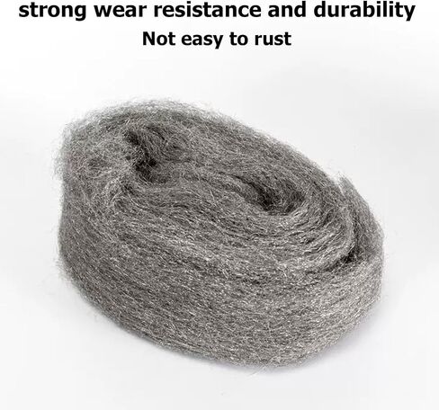 3Pack Stainless Steel Wool,2.5""x16.5FT Steel Wool Fill Fabric Roll,Gap Blocker Coarse Wire Hardware Cloth DIY Kit for Holes, Wall, Garden, Kitchen, Pipeline in Garage,Complimentary Gloves in Saudi Arabia