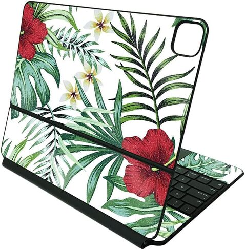MightySkins Glossy Glitter Skin Compatible with Apple Magic Keyboard for iPad Pro 12.9" (3rd-6th Generation) - Vintage Floral | Protective, Durable High-Gloss Glitter Finish | Made in The USA in Kuwait