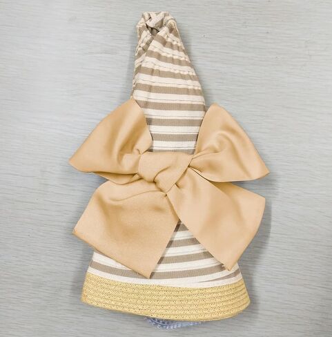 Home Prefer Baby Toddlers Beach Sun Hat Rollable Brim Bowknot Stripe UV Sun Protection Hat for Girls Woven Bucket Hat in Kuwait