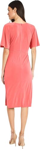 Maggy London Versatile V-Neck Flutter Sleeve Faux Wrap Wedding Guest Dresses for Women in Saudi Arabia
